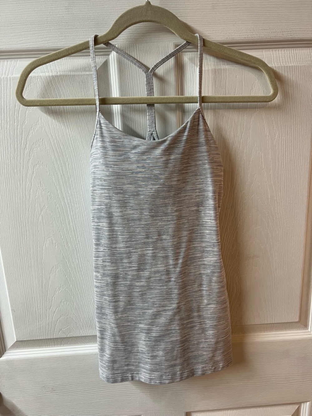 lululemon athletica Heathered Light Gray Strappy Tank